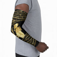 Egyptian God Ptah Arm Sleeves Gold Mummy Wrap Hieroglyphics Patterns