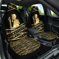 Egyptian God Ptah Car Seat Cover Gold Mummy Wrap Hieroglyphics Patterns