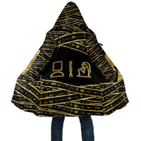 Egyptian God Ptah Cloak Gold Mummy Wrap Hieroglyphics Patterns