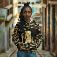 Egyptian God Ptah Hoodie Gold Mummy Wrap Hieroglyphics Patterns