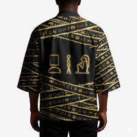 Egyptian God Ptah Kimono Gold Mummy Wrap Hieroglyphics Patterns