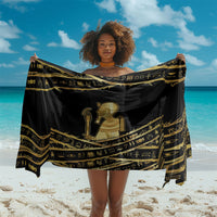 Egyptian God Ptah Sarong Gold Mummy Wrap Hieroglyphics Patterns
