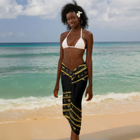 Egyptian God Ptah Sarong Gold Mummy Wrap Hieroglyphics Patterns