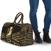 Egyptian God Ptah Travel Bag Gold Mummy Wrap Hieroglyphics Patterns