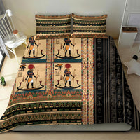 Egyptian God Ra Bedding Set Ancient Mythology Solar Barque Falcon