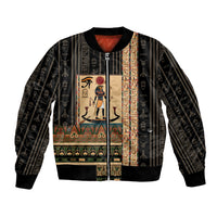 Egyptian God Ra Bomber Jacket Ancient Mythology Solar Barque Falcon