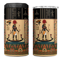 Egyptian God Ra 4 in 1 Can Cooler Tumbler Ancient Mythology Solar Barque Falcon