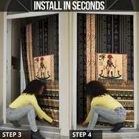 Egyptian God Ra Door Cover Ancient Mythology Solar Barque Falcon