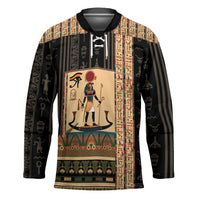 Egyptian God Ra Hockey Jersey Ancient Mythology Solar Barque Falcon