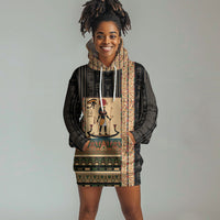 Egyptian God Ra Hoodie Dress Ancient Mythology Solar Barque Falcon