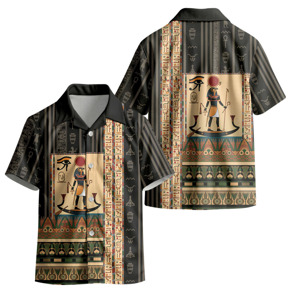 Egyptian God Ra Kid Hawaiian Shirt Ancient Mythology Solar Barque Falcon DT05