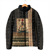 Egyptian God Ra Padded Jacket Ancient Mythology Solar Barque Falcon