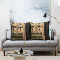 Egyptian God Ra Pillow Cover Ancient Mythology Solar Barque Falcon