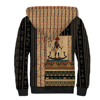 Egyptian God Ra Sherpa Hoodie Ancient Mythology Solar Barque Falcon
