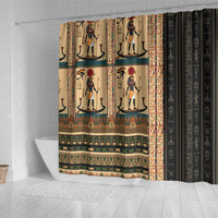 Egyptian God Ra Shower Curtain Ancient Mythology Solar Barque Falcon