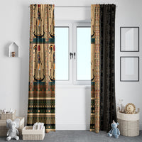 Egyptian God Ra Window Curtain Ancient Mythology Solar Barque Falcon