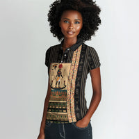 Egyptian God Ra Women Polo Shirt Ancient Mythology Solar Barque Falcon