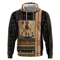 Egyptian God Ra Zip Hoodie Ancient Mythology Solar Barque Falcon