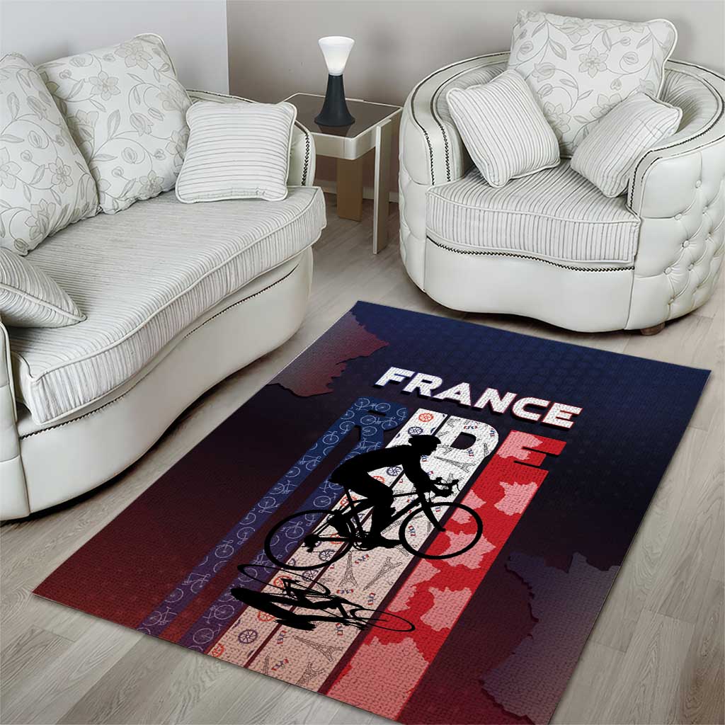 France Cycling Area Rug Ride With Cyclist - Wonder Print Shop