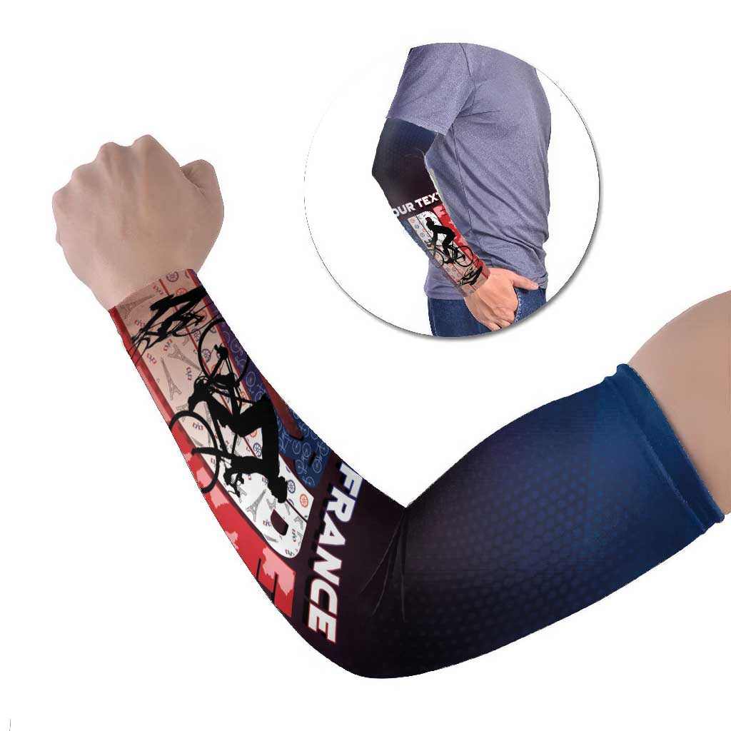 Personalized France Cycling Arm Sleeves Ride With Cyclist - Wonder Print Shop