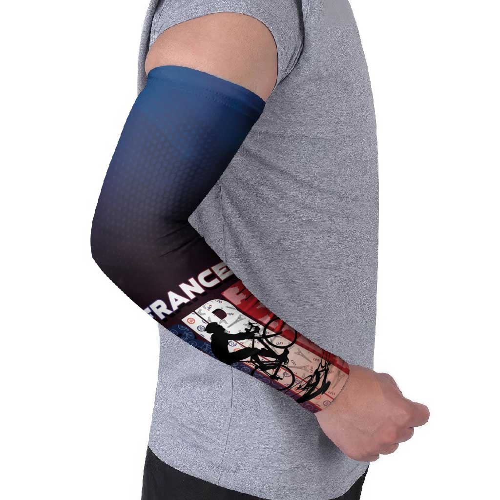 Personalized France Cycling Arm Sleeves Ride With Cyclist - Wonder Print Shop