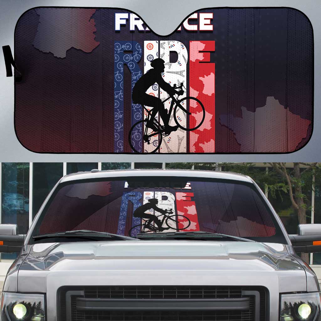 France Cycling Auto Sun Shade Ride With Cyclist - Wonder Print Shop