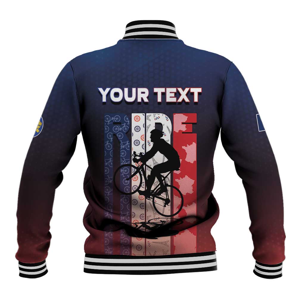 Personalized France Cycling Baseball Jacket Ride With Cyclist - Wonder Print Shop