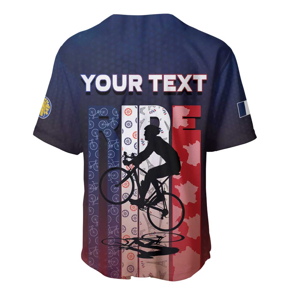 Personalized France Cycling Baseball Jersey Ride With Cyclist - Wonder Print Shop