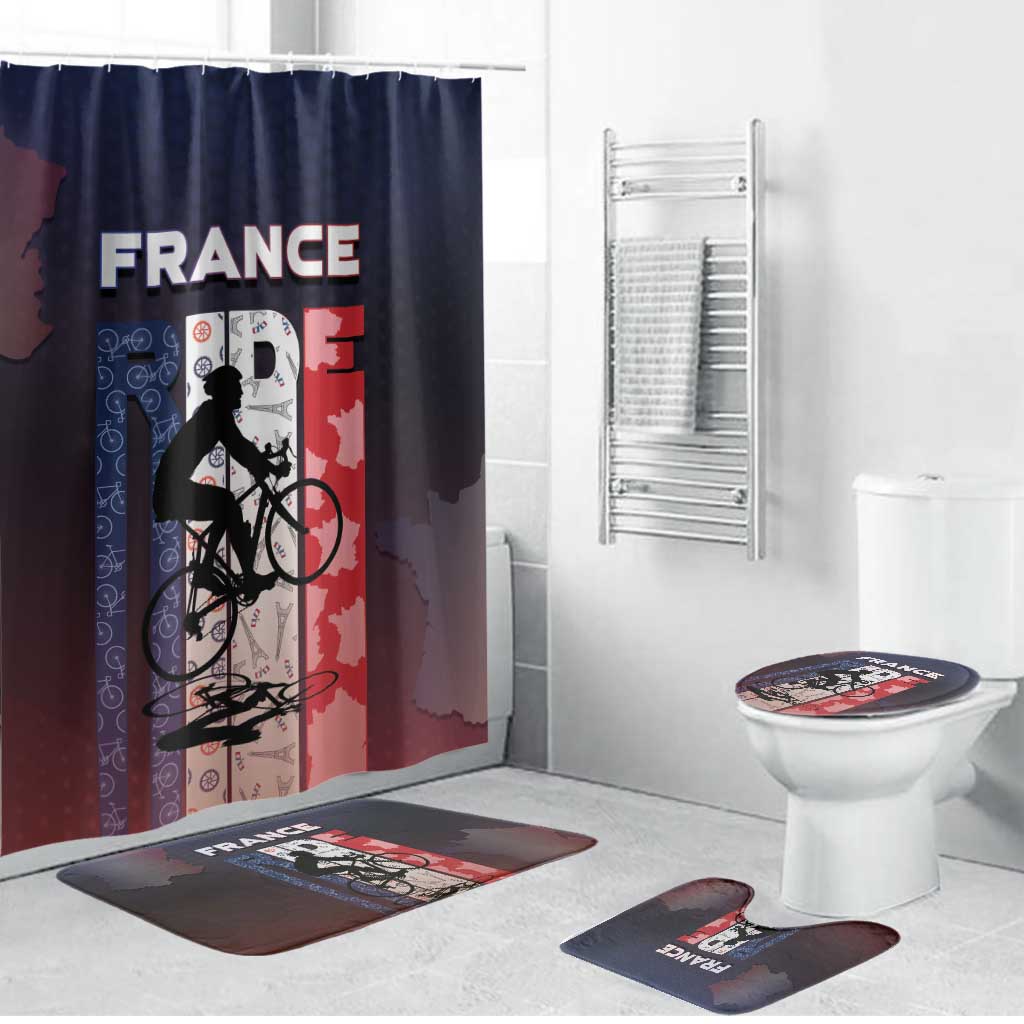 France Cycling Bathroom Set Ride With Cyclist - Wonder Print Shop