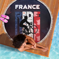 France Cycling Beach Blanket Ride With Cyclist - Wonder Print Shop