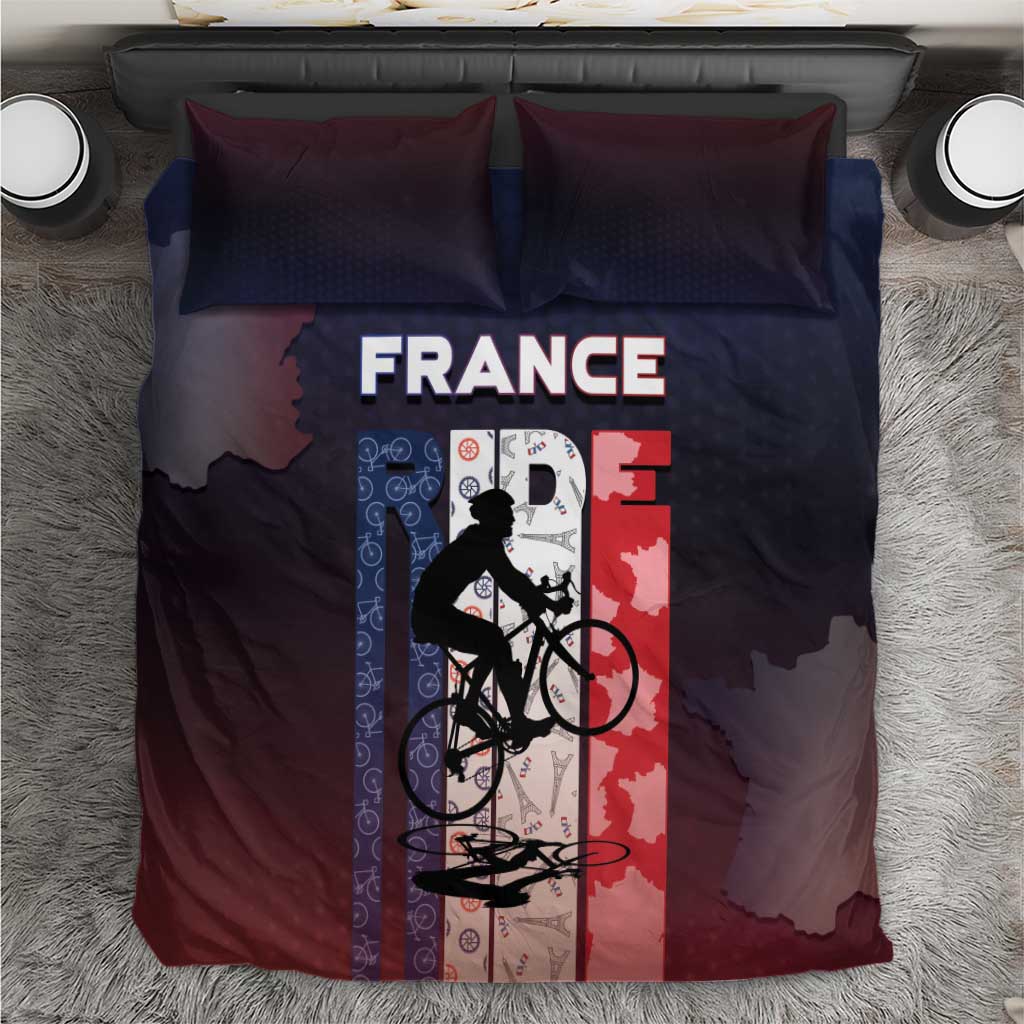 France Cycling Bedding Set Ride With Cyclist - Wonder Print Shop