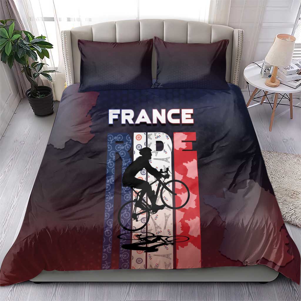 France Cycling Bedding Set Ride With Cyclist - Wonder Print Shop