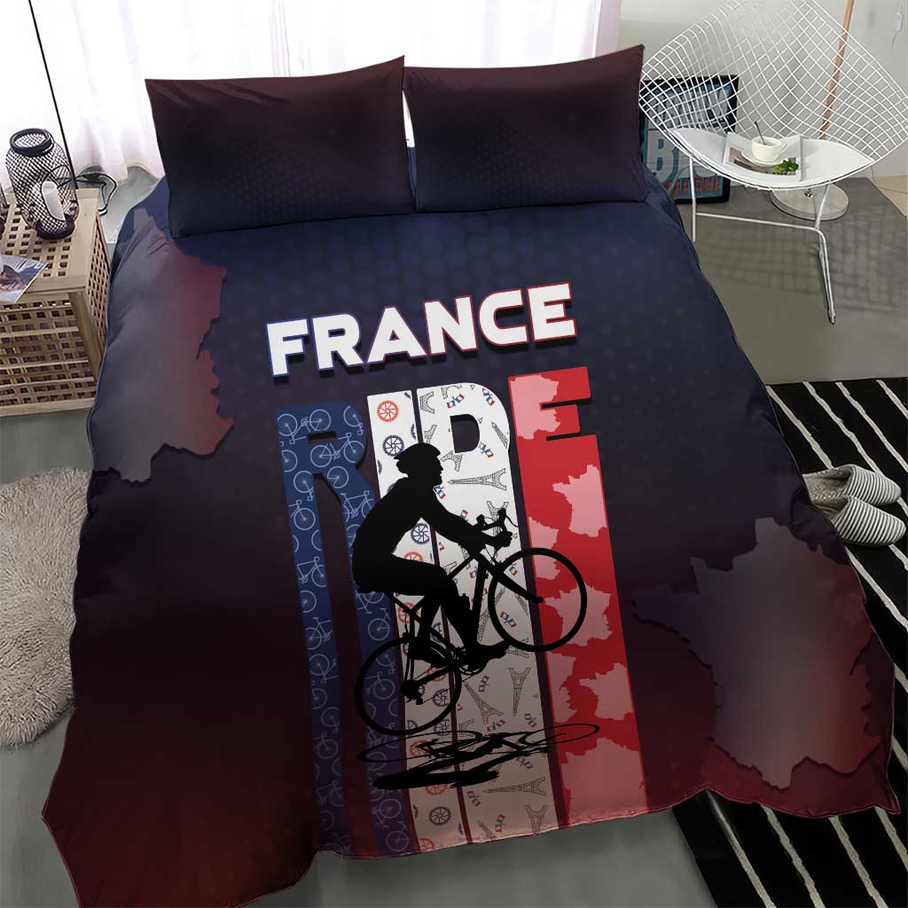 France Cycling Bedding Set Ride With Cyclist - Wonder Print Shop