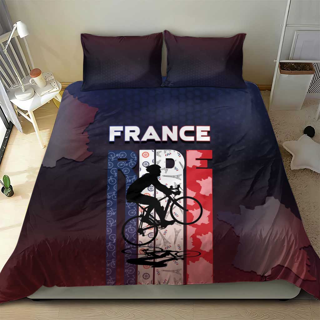 France Cycling Bedding Set Ride With Cyclist - Wonder Print Shop