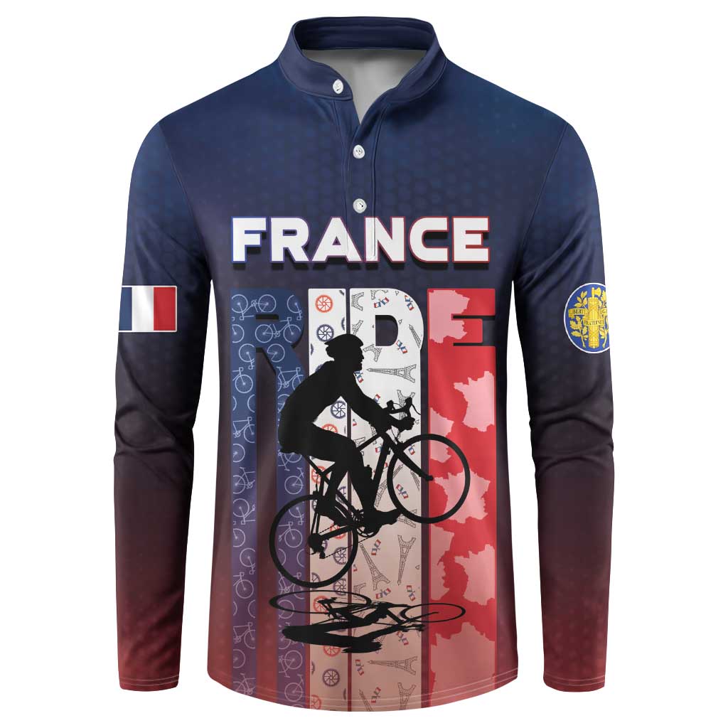 Personalized France Cycling Button Sweatshirt Ride With Cyclist - Wonder Print Shop