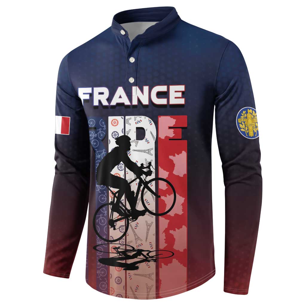 Personalized France Cycling Button Sweatshirt Ride With Cyclist - Wonder Print Shop
