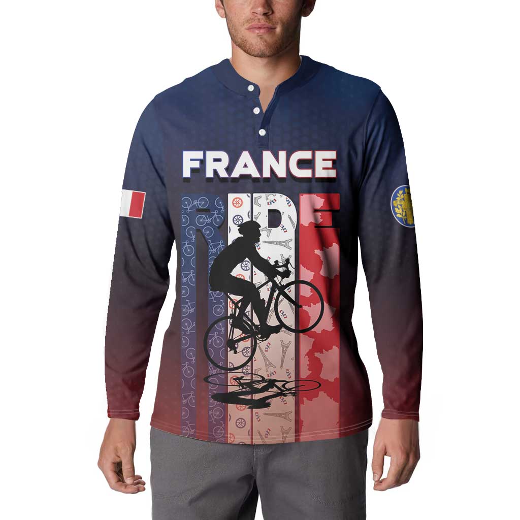 Personalized France Cycling Button Sweatshirt Ride With Cyclist - Wonder Print Shop