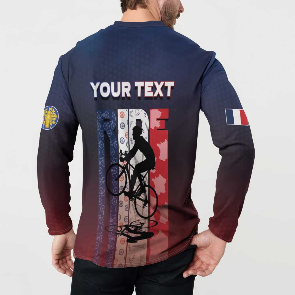 Personalized France Cycling Button Sweatshirt Ride With Cyclist - Wonder Print Shop