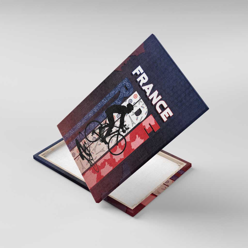 France Cycling Canvas Wall Art Ride With Cyclist - Wonder Print Shop