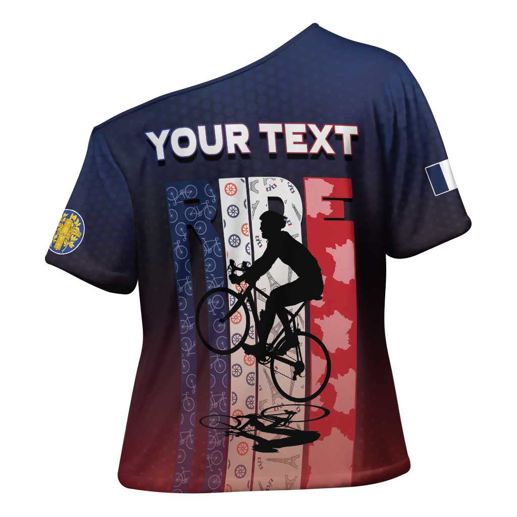 Personalized France Cycling Cross Shoulder Shirt Ride With Cyclist - Wonder Print Shop