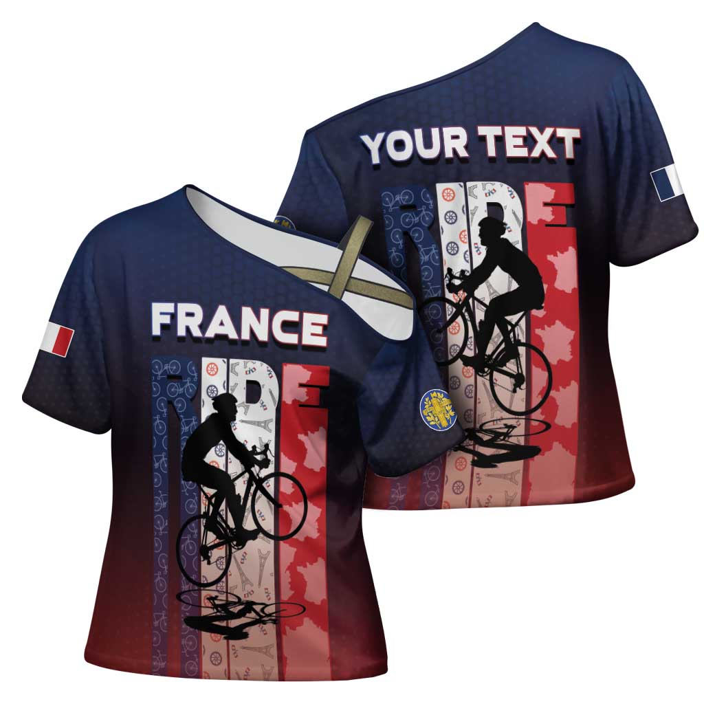 Personalized France Cycling Cross Shoulder Shirt Ride With Cyclist - Wonder Print Shop