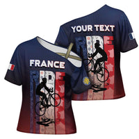 Personalized France Cycling Cross Shoulder Shirt Ride With Cyclist - Wonder Print Shop