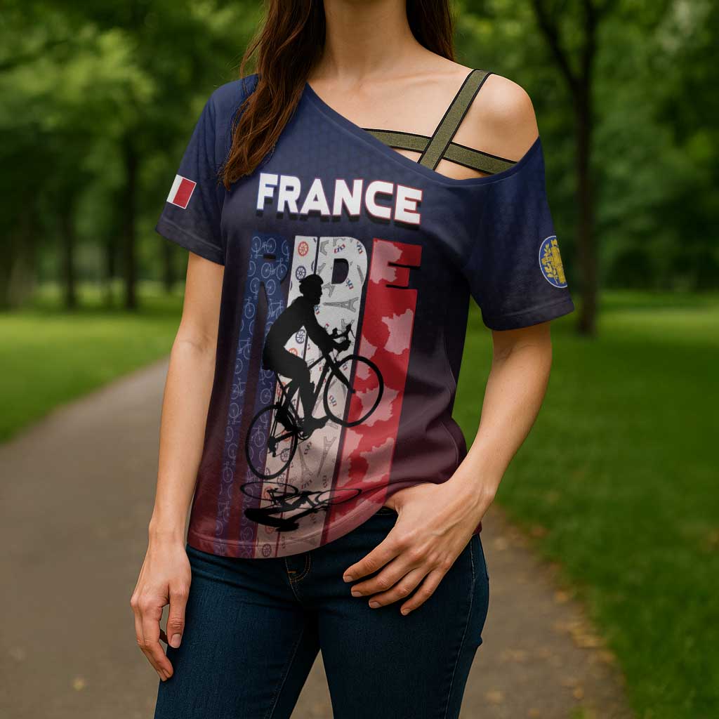 Personalized France Cycling Cross Shoulder Shirt Ride With Cyclist - Wonder Print Shop