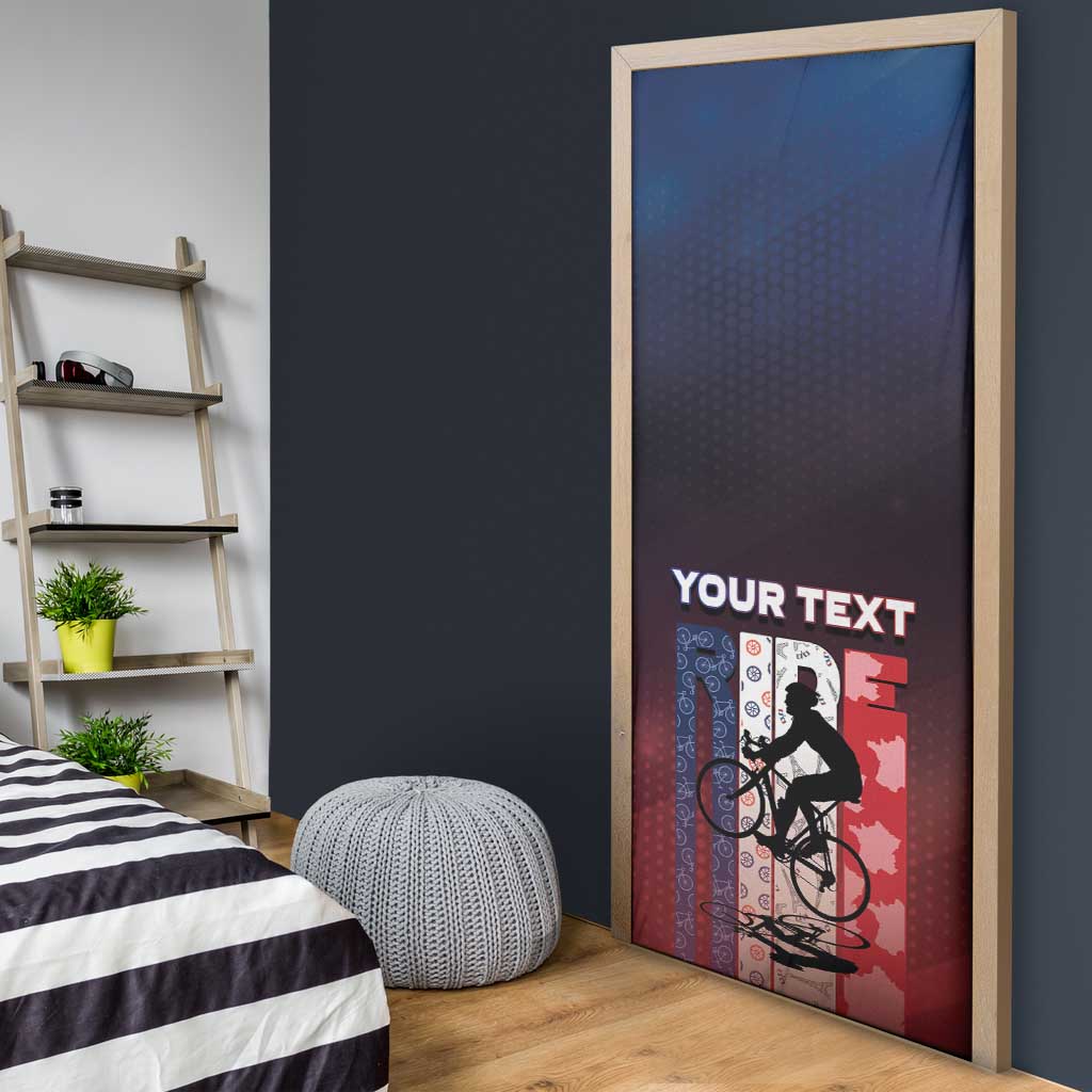 Personalized France Cycling Door Cover Ride With Cyclist - Wonder Print Shop