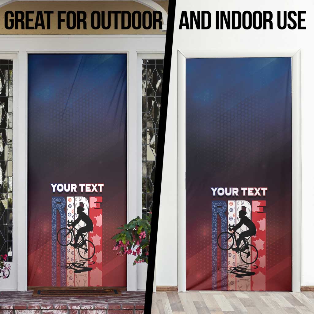 Personalized France Cycling Door Cover Ride With Cyclist - Wonder Print Shop