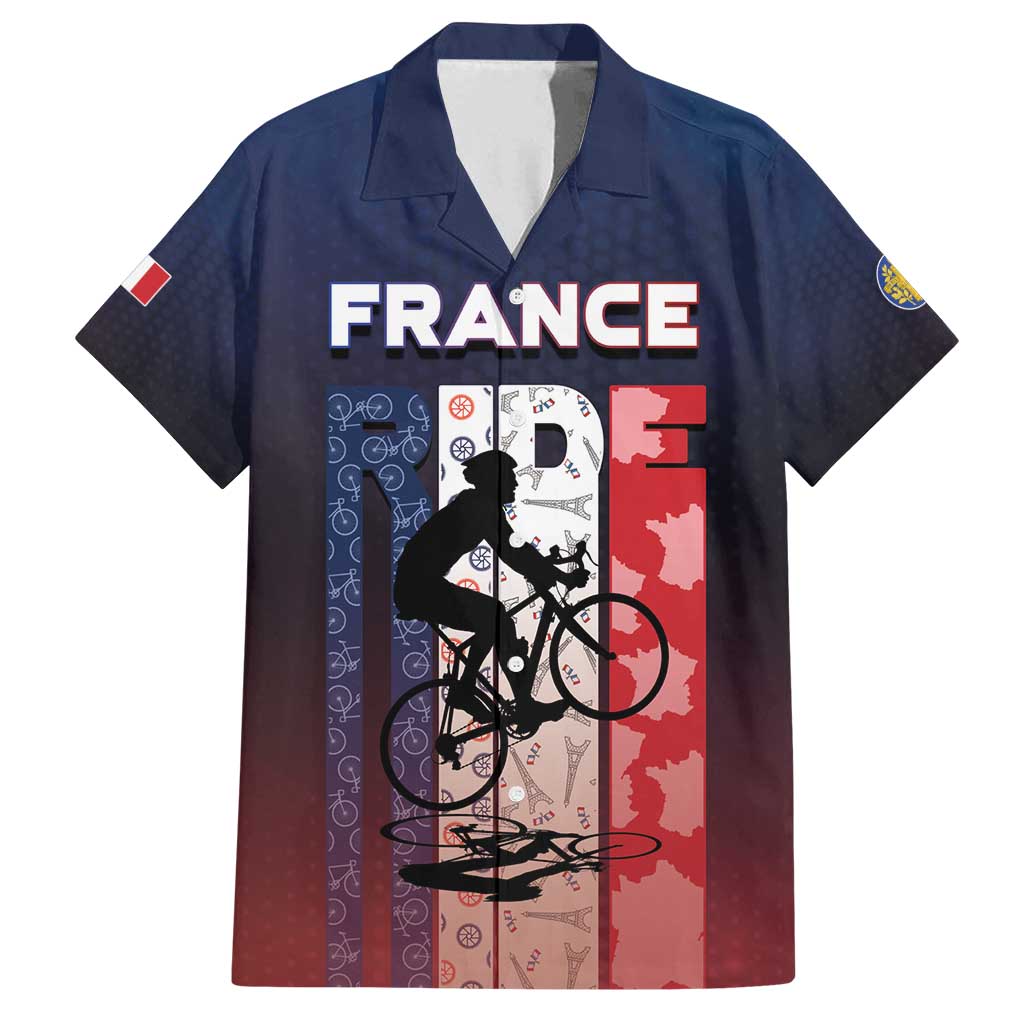 Personalized France Cycling Family Matching Tank Maxi Dress and Hawaiian Shirt Ride With Cyclist - Wonder Print Shop