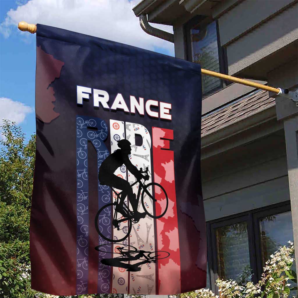 France Cycling Garden Flag Ride With Cyclist - Wonder Print Shop