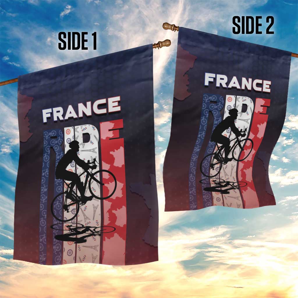 France Cycling Garden Flag Ride With Cyclist - Wonder Print Shop
