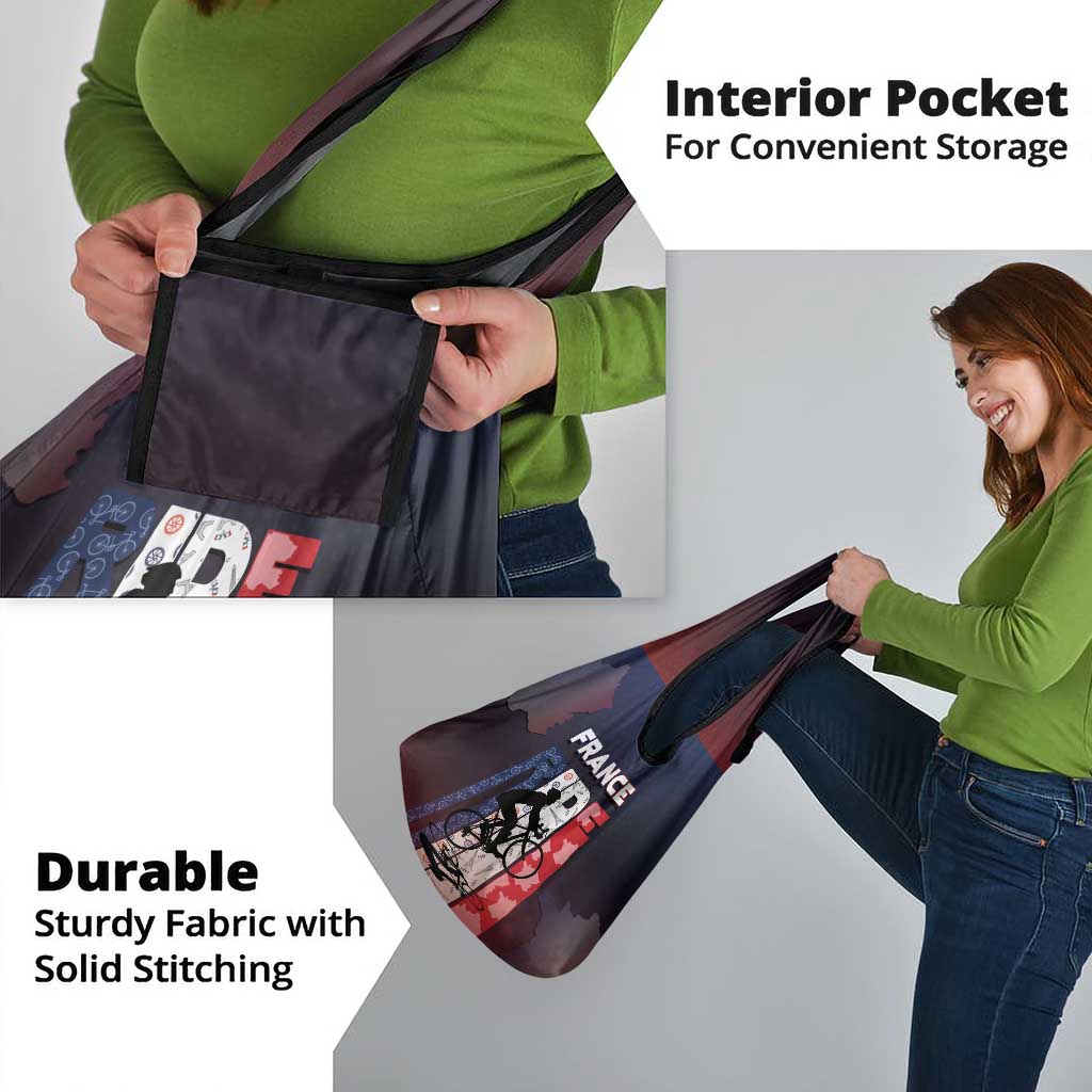 France Cycling Grocery Bag Ride With Cyclist - Wonder Print Shop