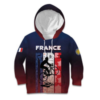 Personalized France Cycling Kid Hoodie Ride With Cyclist - Wonder Print Shop